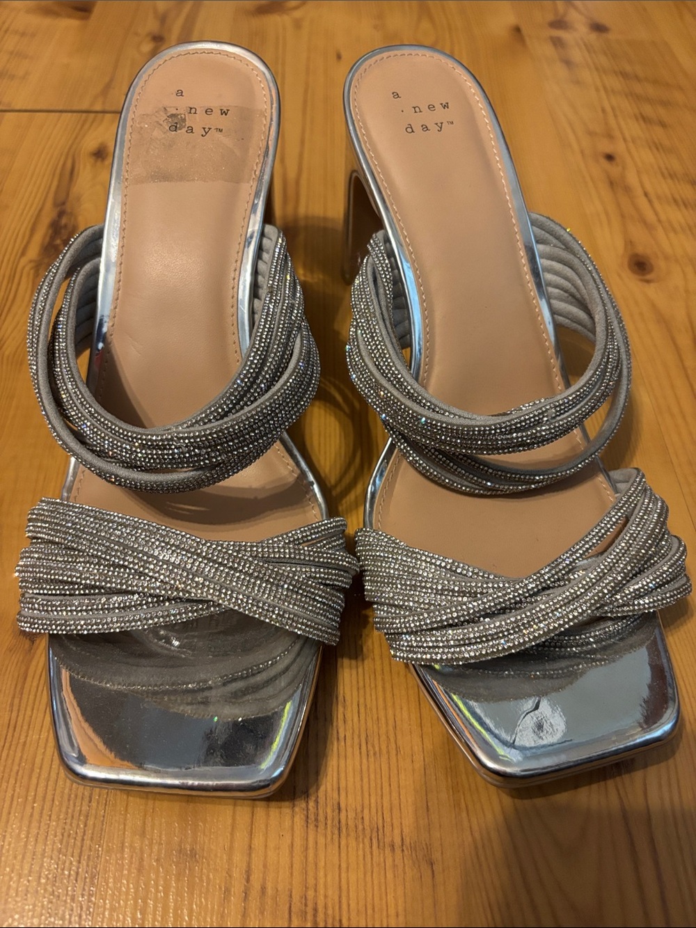 A New Day Women's Tammy Rhinestone Heels Sz 9.5 New